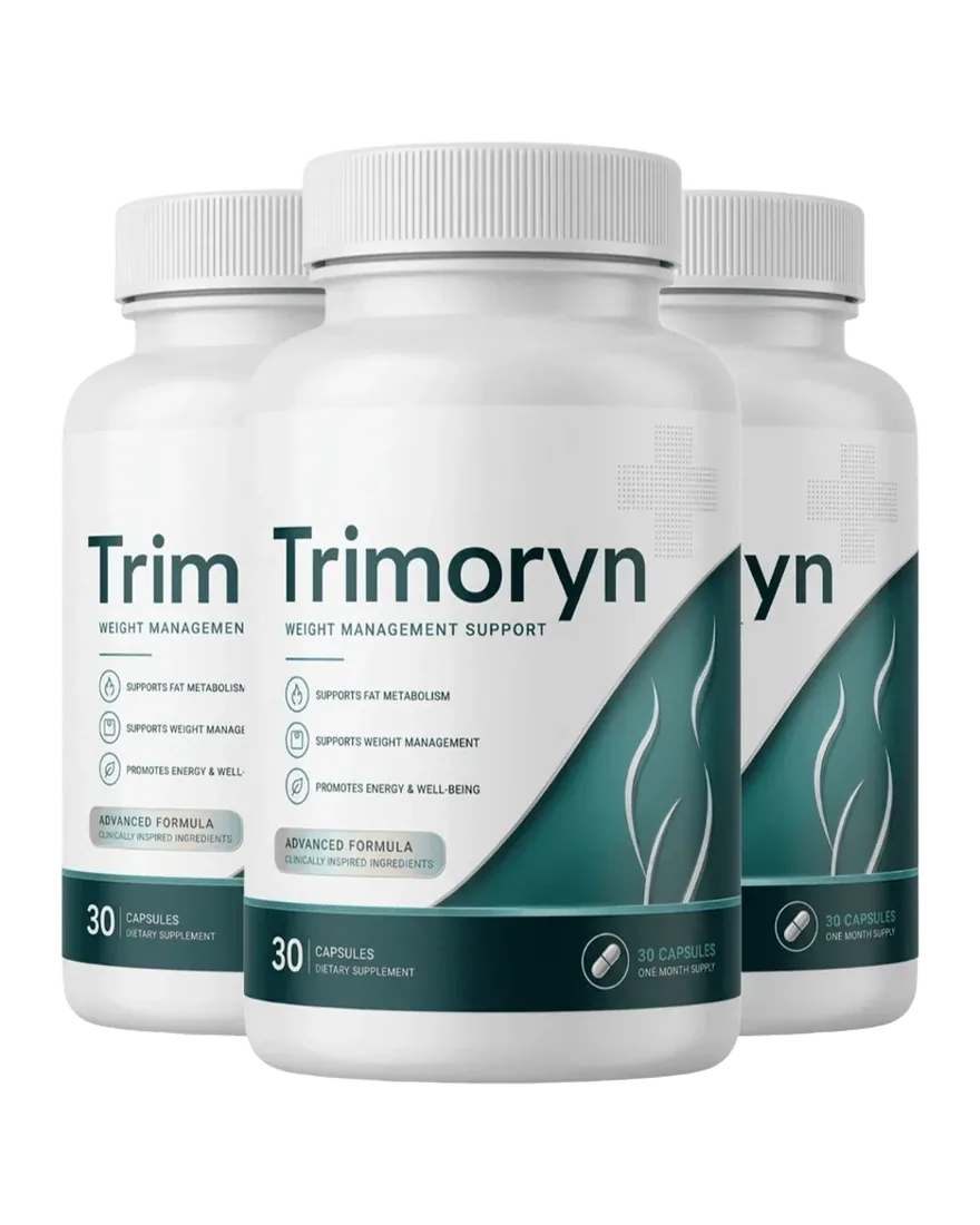 3 Trimoryn bottles, each labelled 30 capsules